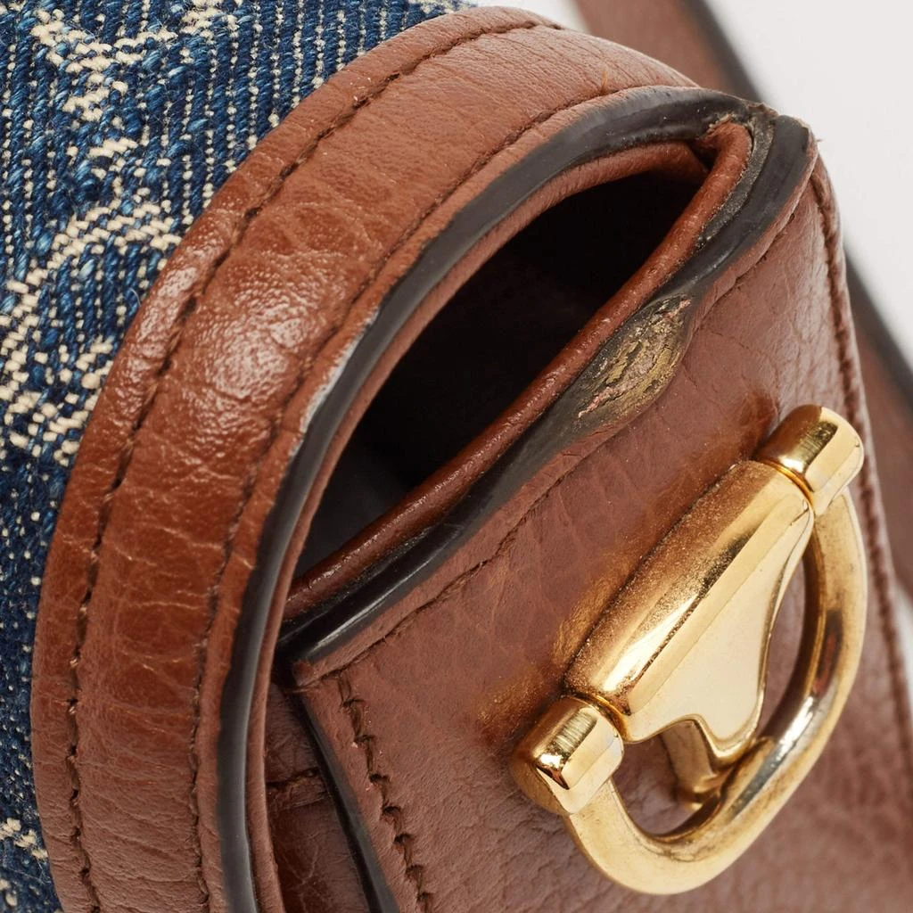 Gucci Gucci Blue/Brown GG Denim and Leather Horsebit 1955 Shoulder Bag 6