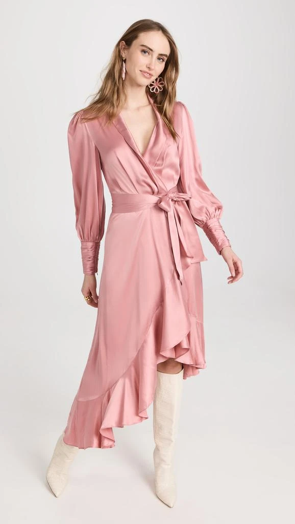 Zimmermann Silk Wrap Midi Dress 4