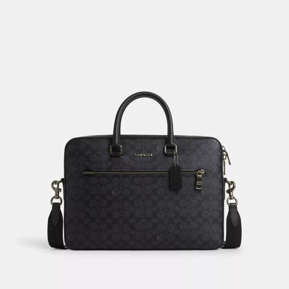 Coach Ethan Slim Brief In Signature Canvas 1