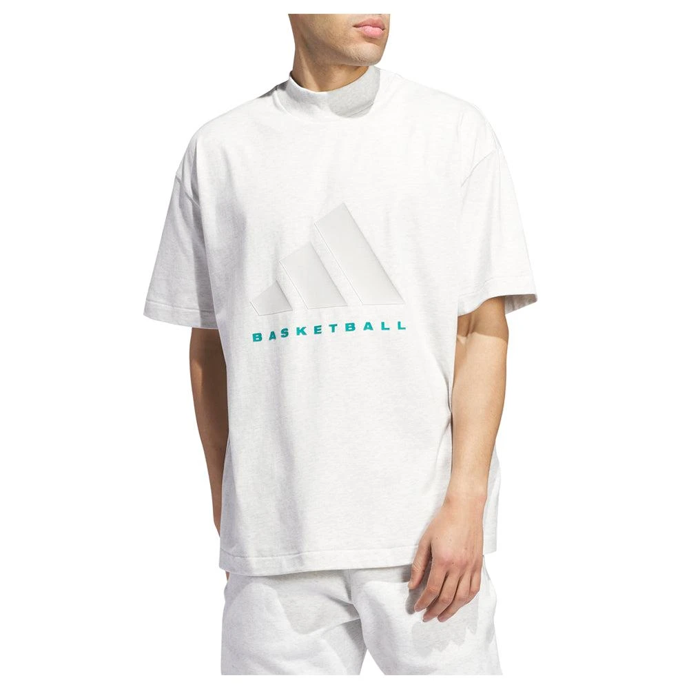 Adidas Basketball Mock Neck Short Sleeve Athletic T-Shirt