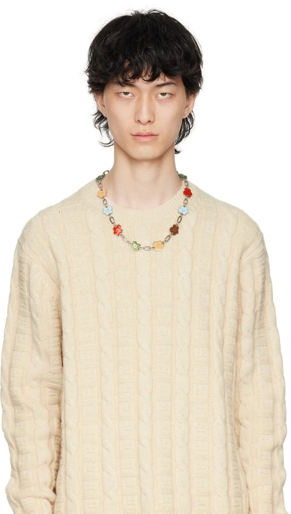 IN GOLD WE TRUST PARIS Silver Flower Necklace 2