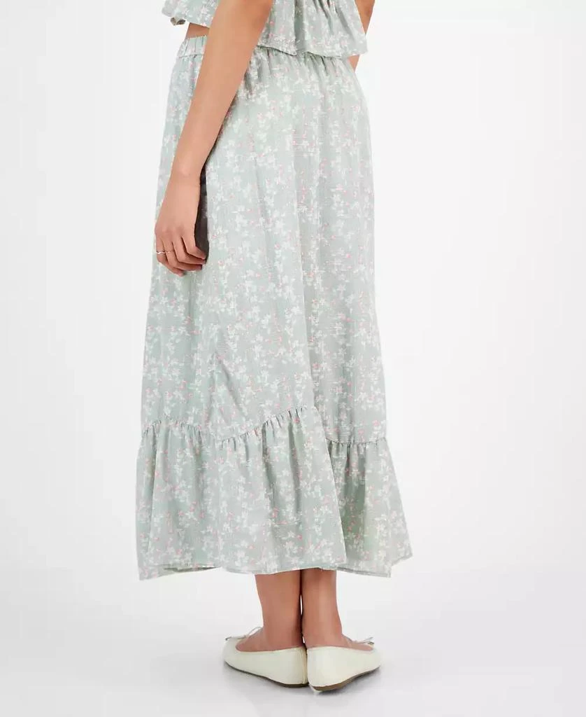 Celebrity Pink Juniors' Floral Flounce-Hem Maxi Skirt 4