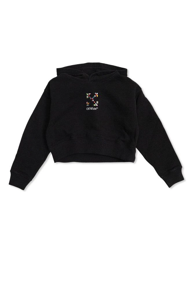 Off-White Off-White Kids Embellished Logo Printed Hoodie
