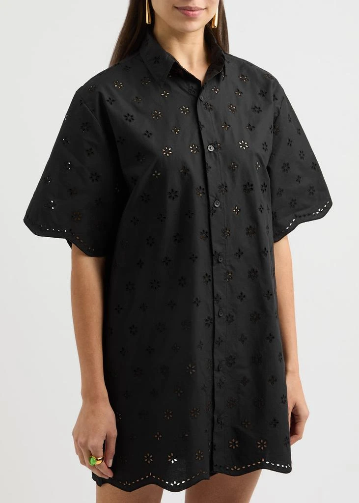 Matteau Broderie Anglaise cotton mini shirt dress 2