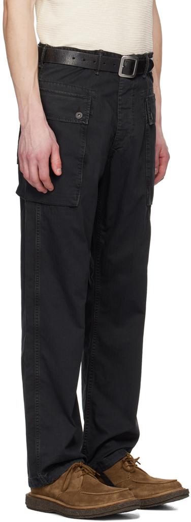 RRL Black Drawstring Cargo Pants