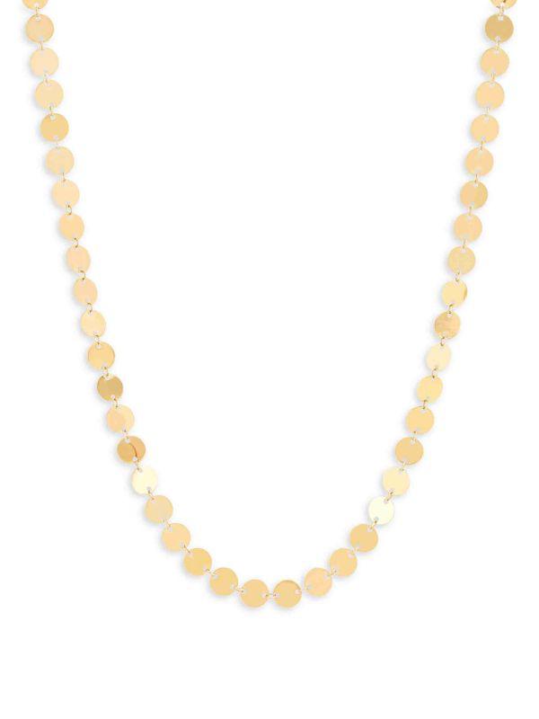 Saks Fifth Avenue 14K Yellow Gold Disk Station Necklace
