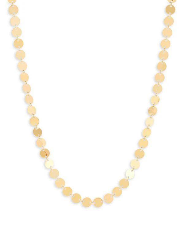 Saks Fifth Avenue 14K Yellow Gold Disk Station Necklace 1