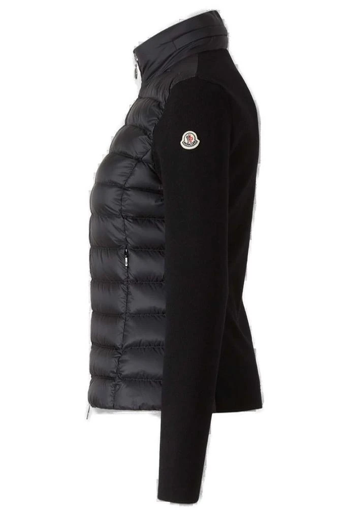 Moncler Moncler Logo Patch Zip-Up Panelled Cardigan 3