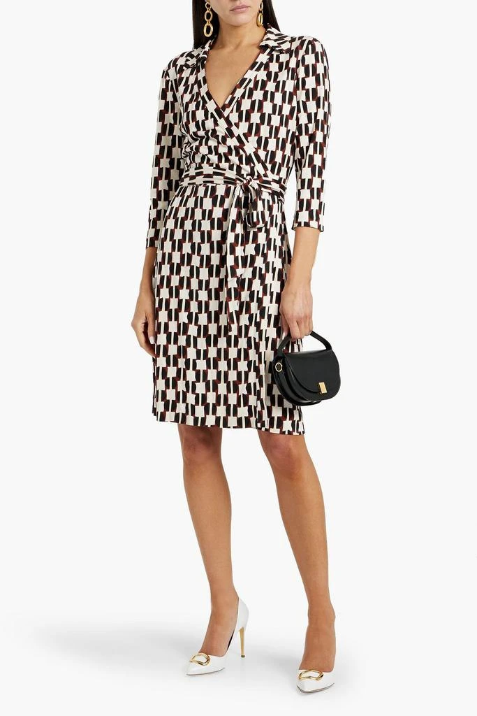 Diane von Furstenberg Jeanne printed silk-jersey mini wrap dress 2