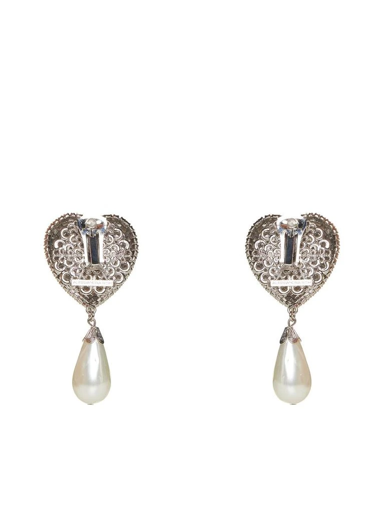 Alessandra Rich Alessandra Rich Heart-Motif Embellished Clip-On Earrings 2