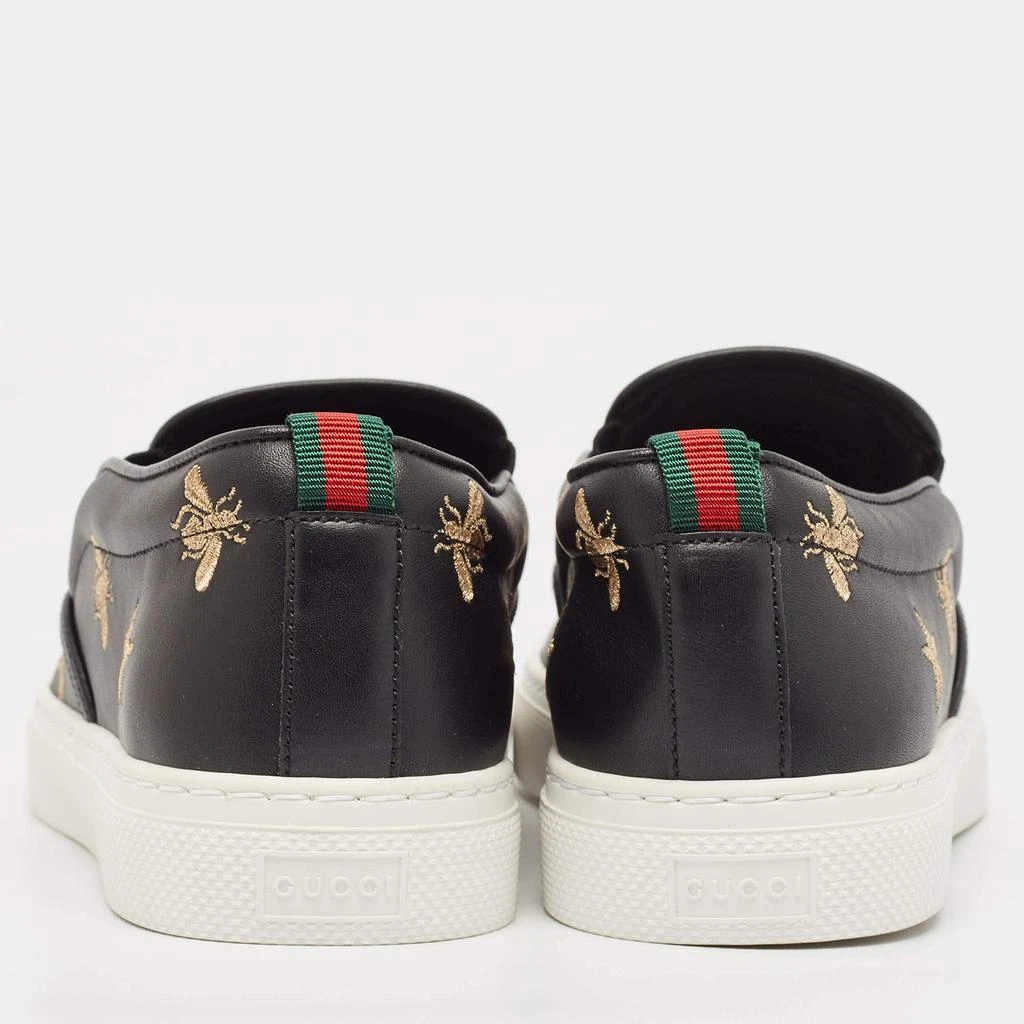 Gucci Gucci Black Leather Bees Slip On Sneakers Size 40 5