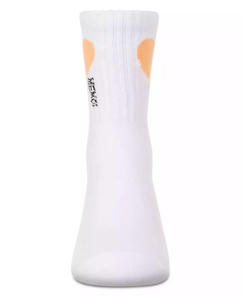 Memoi Big Girls Single Heart Logo Crew Socks 2
