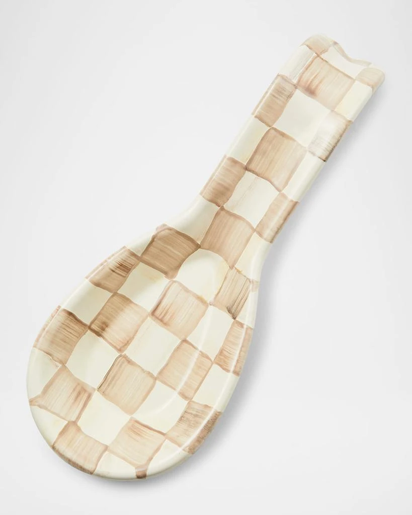 MacKenzie-Childs Mocha Check Spoon Rest 1