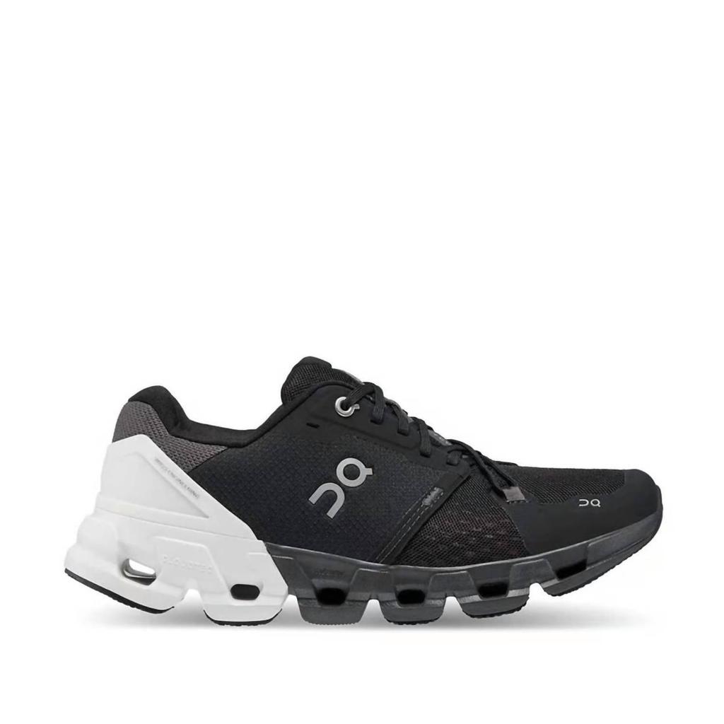 On Women's Cloudflyer 4 Running Shoes In Black White