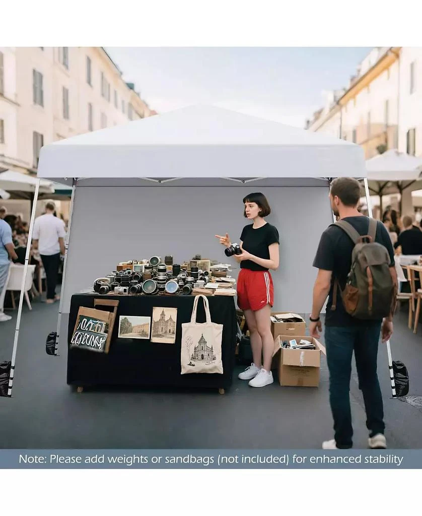 Mecale 8 X 8 Feet Pop up Canopy Tent with 1 Sidewall and Portable Backpack 2