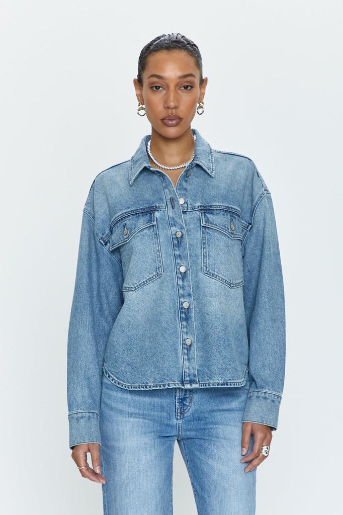 Pistola Denim Mandy Crop Shacket - Marcel