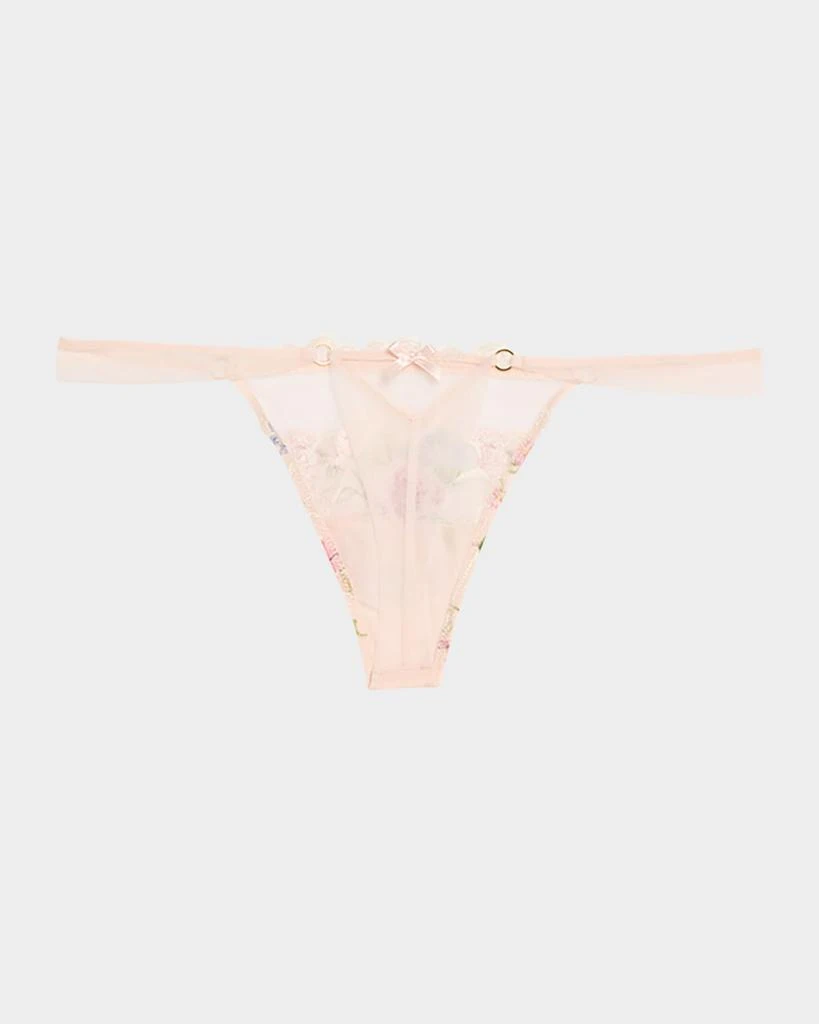 Lise Charmel Libertine en Fleurs Embroidered Tulle G-String 2