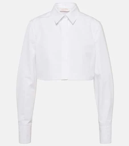Valentino Cropped cotton poplin shirt 1