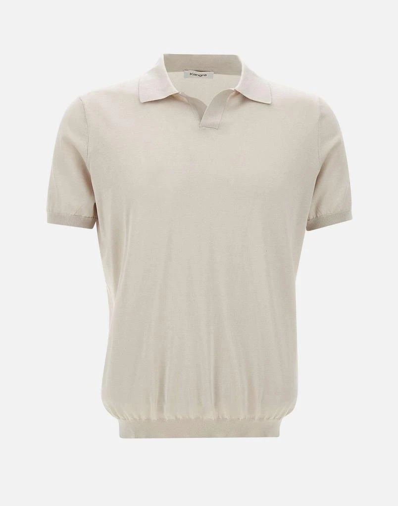 KANGRA Silk and cotton polo shirt 1