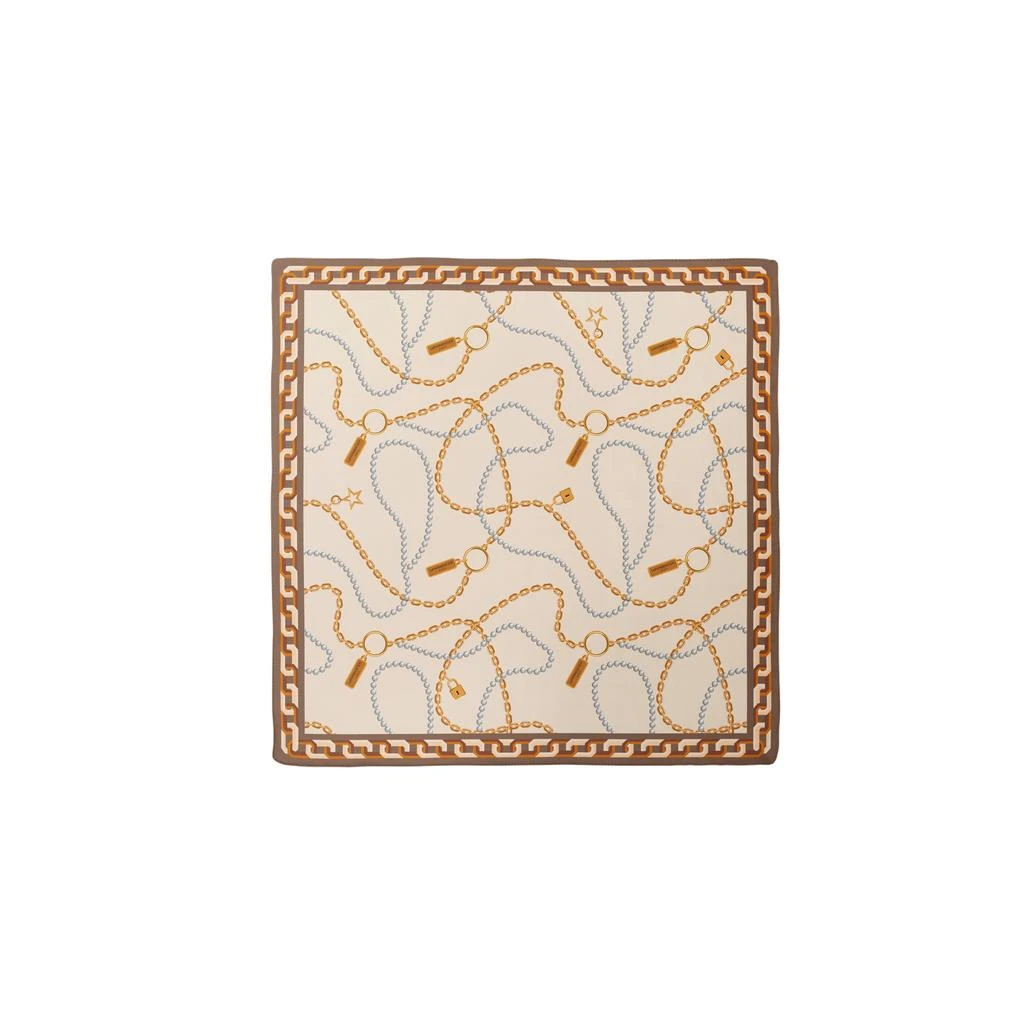 LePARMENTIER Paris Heritage Chain and Pearls Silk Bandana 1