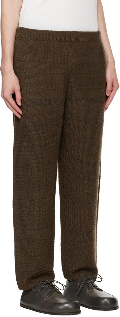 Homme Plissé Issey Miyake Brown Rustic Knit Sweatpants