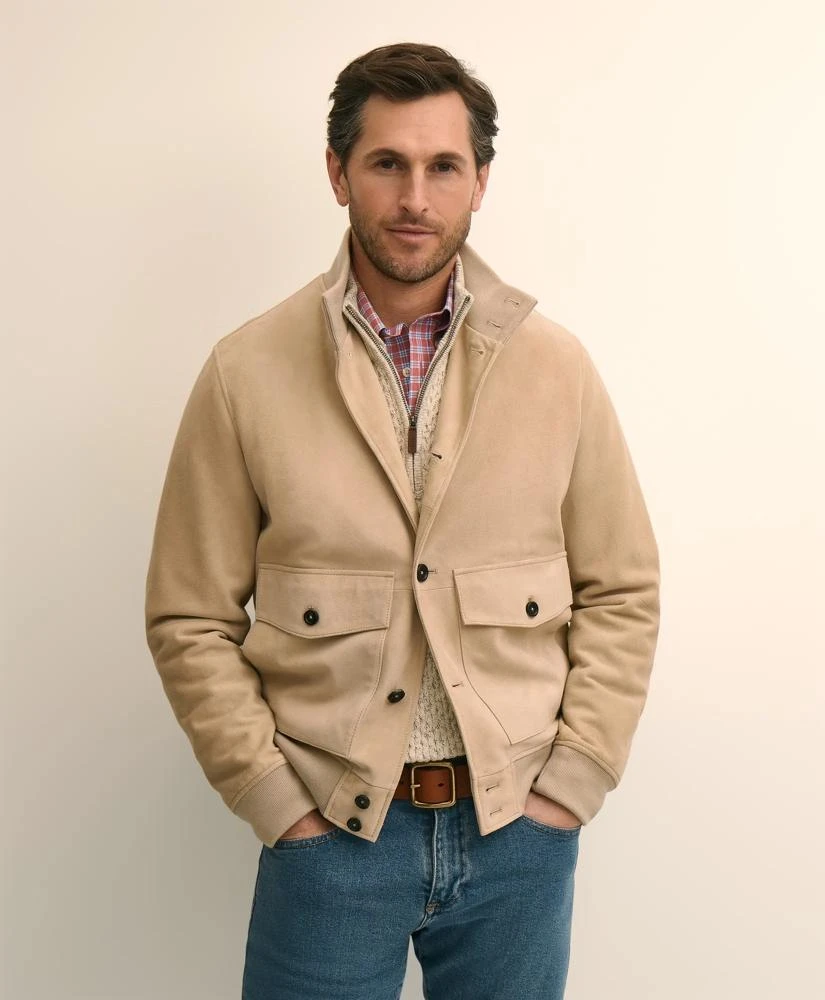 Brooks Brothers Suede Safari Bomber Jacket 3