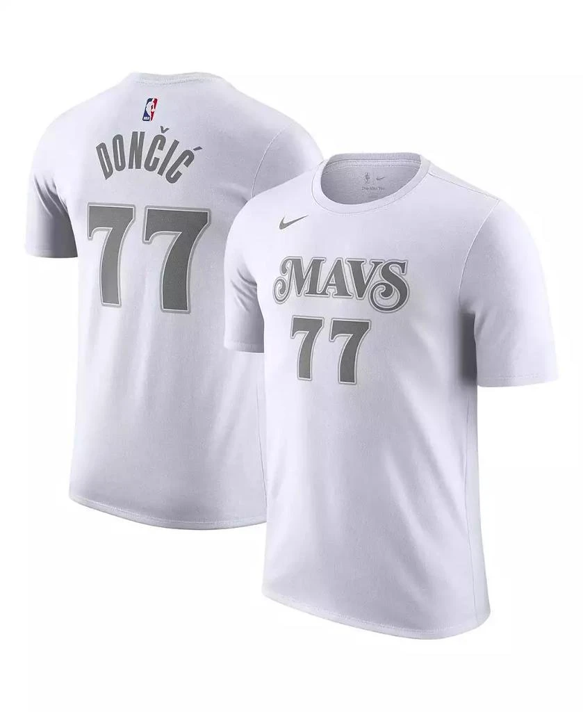 NIKE Men's White Luka Doncic Dallas Mavericks 2024/25 City Edition Name Number T-Shirt 1