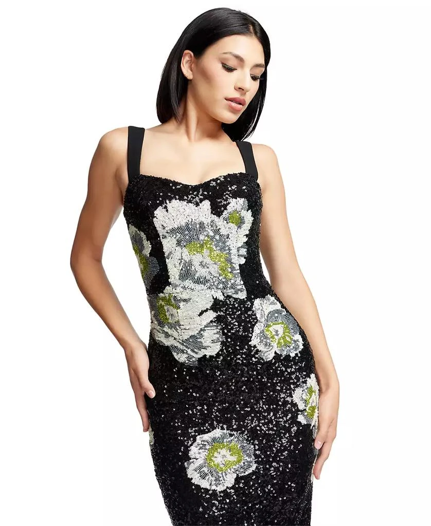 Dress The Population Women's Nicole Floral-Sequined Midi Dress 4