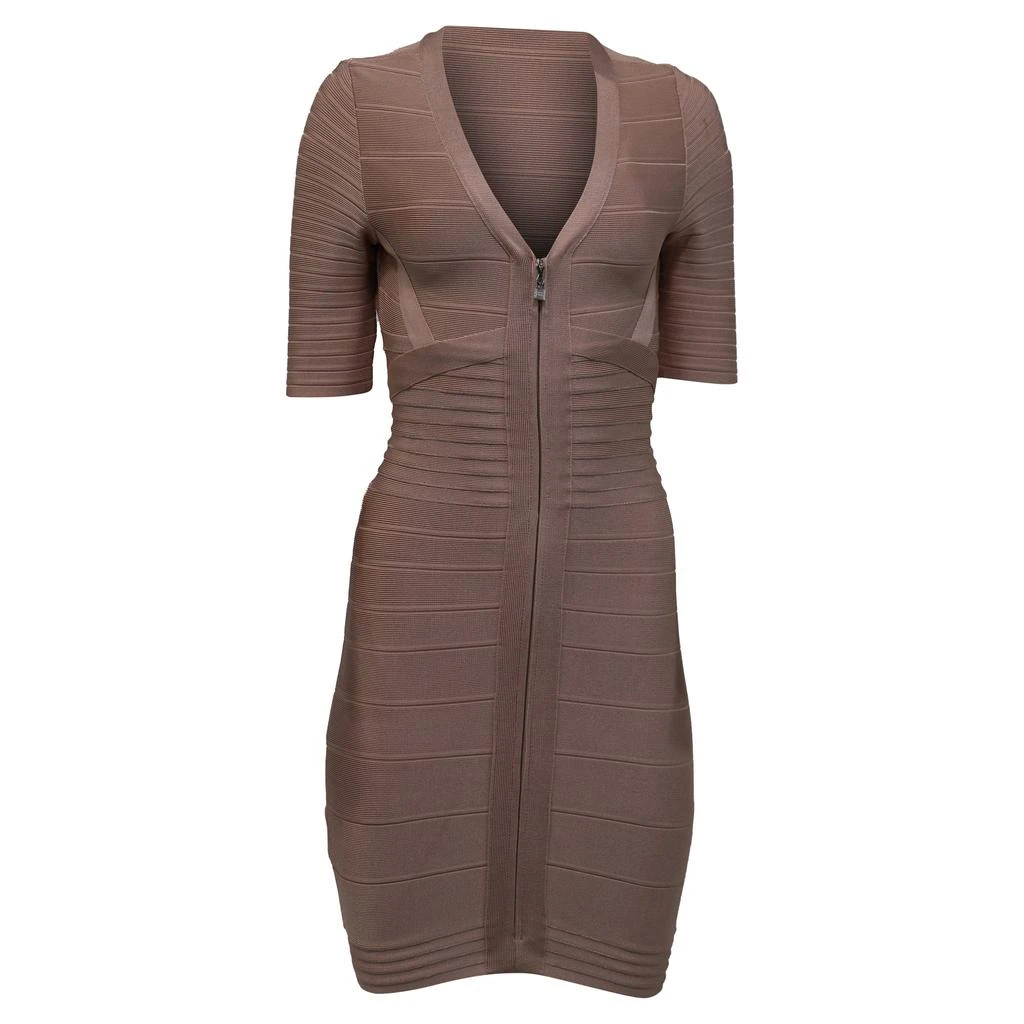Herve Leger Bandage Mini Dress in Pink Rayon 1