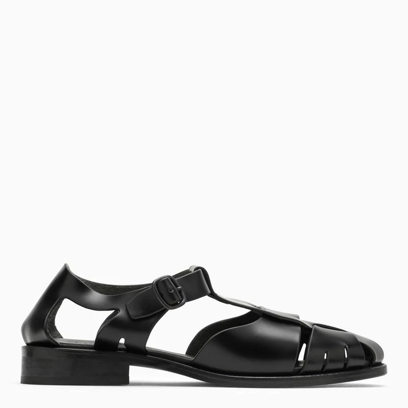 HEREU Black leather sandal 1