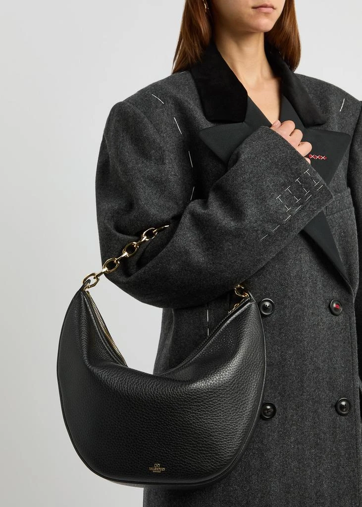 Valentino VLogo Moon medium grained leather shoulder bag 5