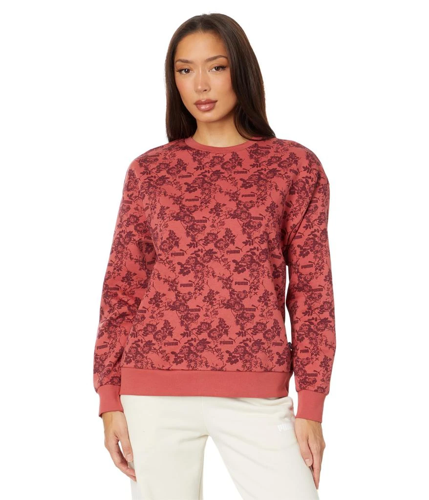 PUMA Essentials+ Floral Vibes All Over Print Crew Sweatshirt 1