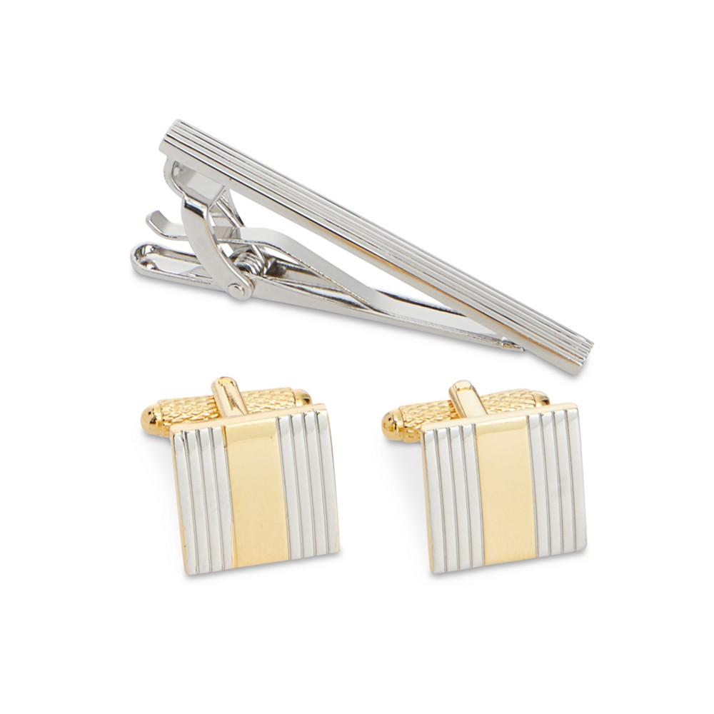 Perry Ellis Portfolio Perry Ellis Men's Classic Cuff Links & Tie Bar Set