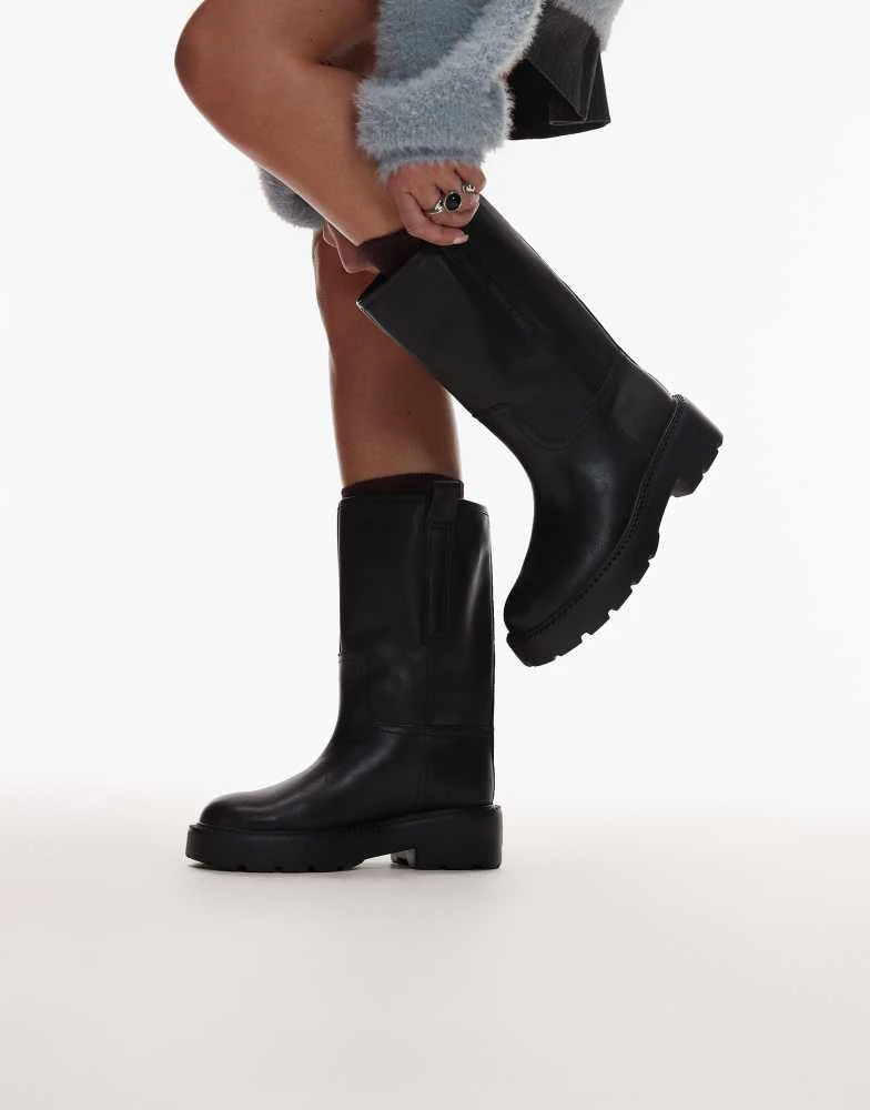 Tommy Jeans Tommy Jeans mid chunky boots in black
