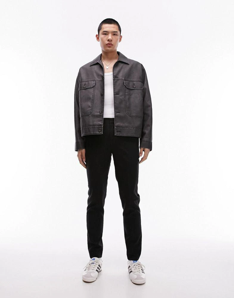 Topman Topman elasticated waist trouser jogger in black 2