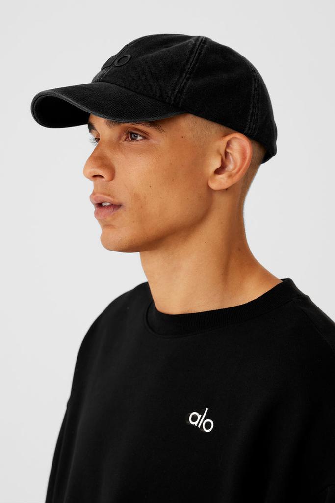 Alo Washed Off-Duty Cap - Vintage Black - Hats - Free Shipping
