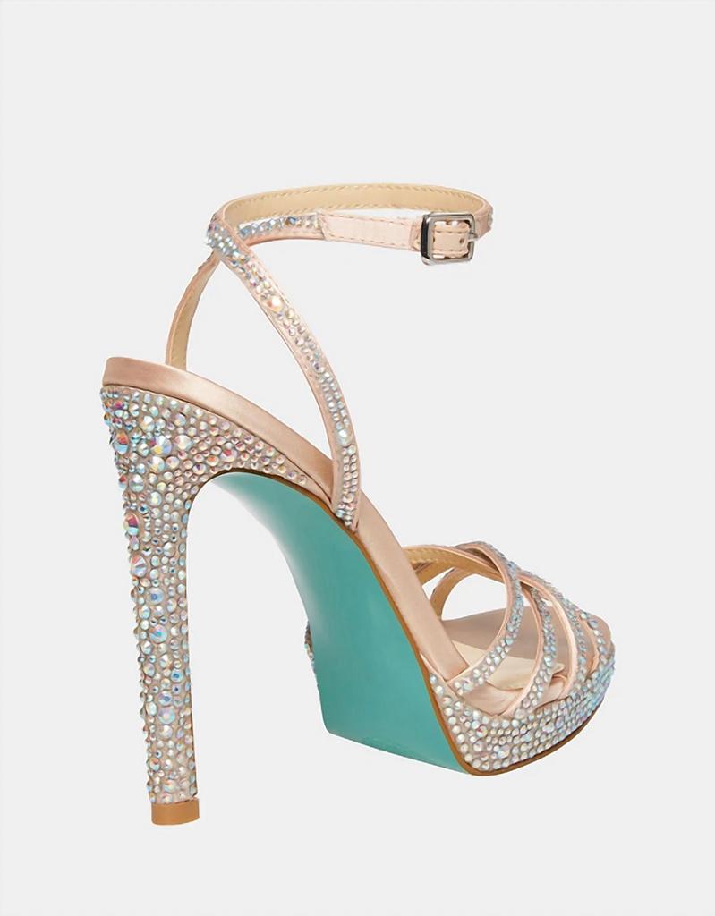 Betsey Johnson Adde Heels In Champagne
