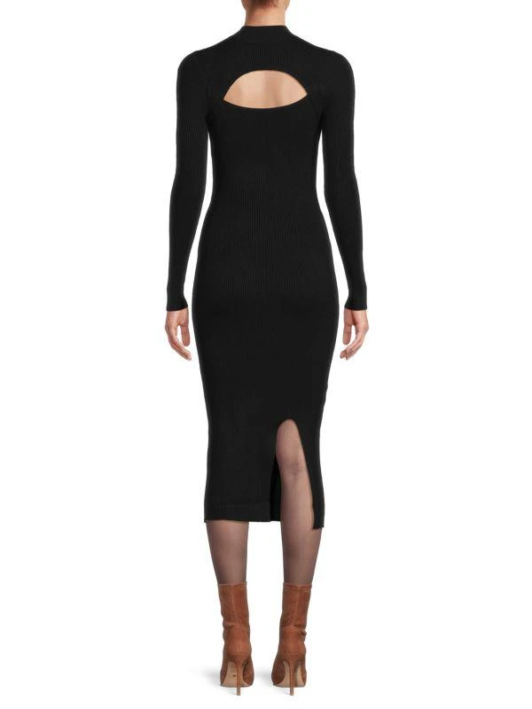 Lea & Viola Cut Out Slit Back Midi Sweater Dress 2