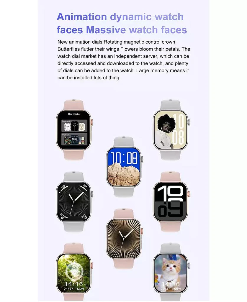 RUXING Smart 1.85" AMOLED Smart Watch With Bluetooth Calling, Health Monitoring,Sport Modes,4GB for Women Men 5