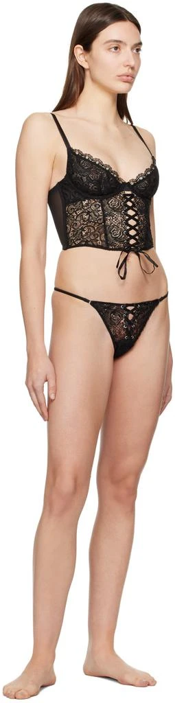 Fleur du Mal Black Lace-Up Corset 4