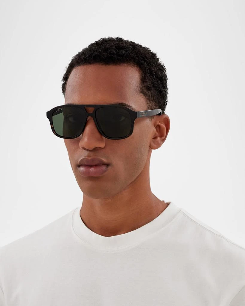 Gucci Men's GG1856SM Plastic Aviator Sunglasses 4