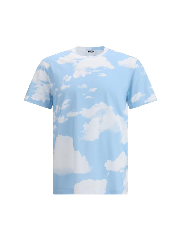Moschino Cloud Printed Crewneck T-Shirt – On Sale Now with