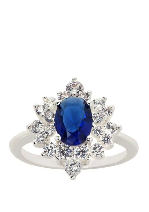 Kim Rogers® Cubic Zirconium Crystal Oval Flower Ring