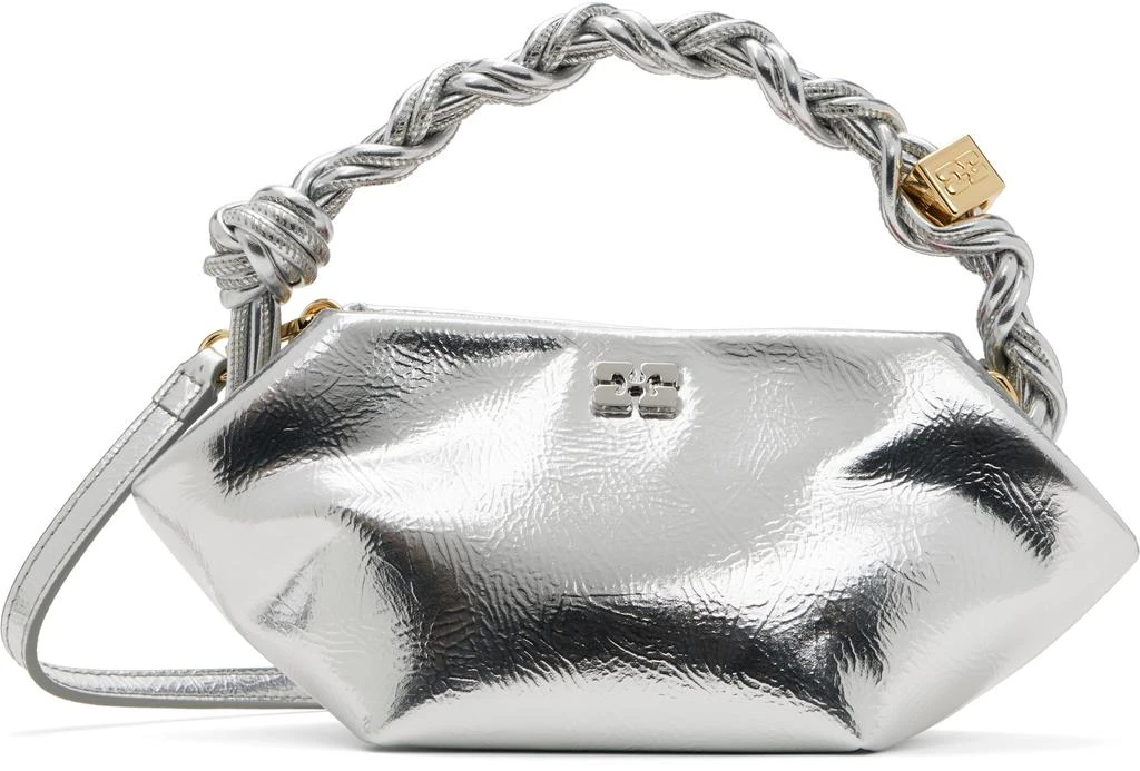 Ganni Silver Mini Bou Bag 1