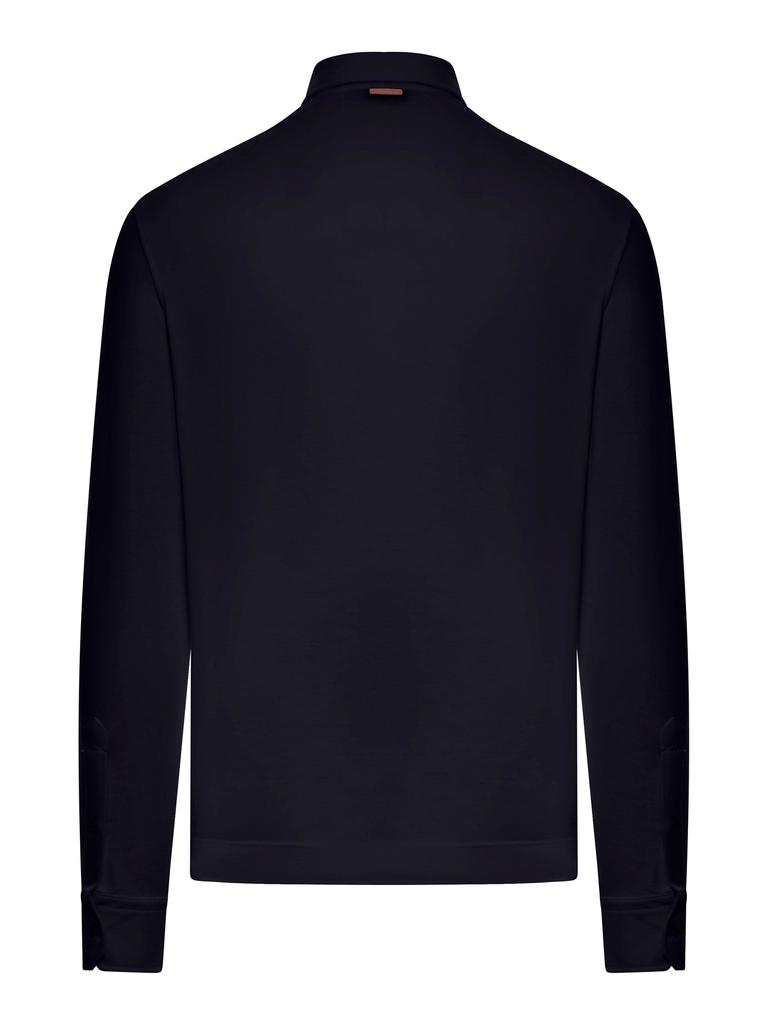 Zegna COTTON POLO WITH POCKET