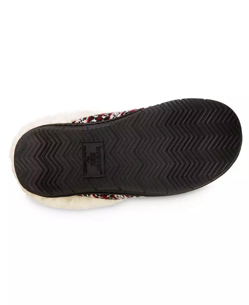 Isotoner Signature Women's Fairisle Knit Braelyn Hoodback Slippers