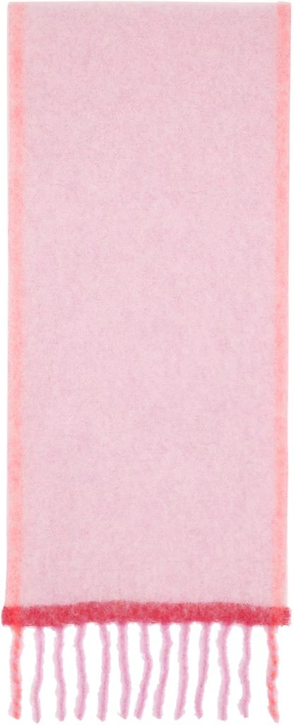 Acne Studios Pink Narrow Wool Mohair Scarf 2