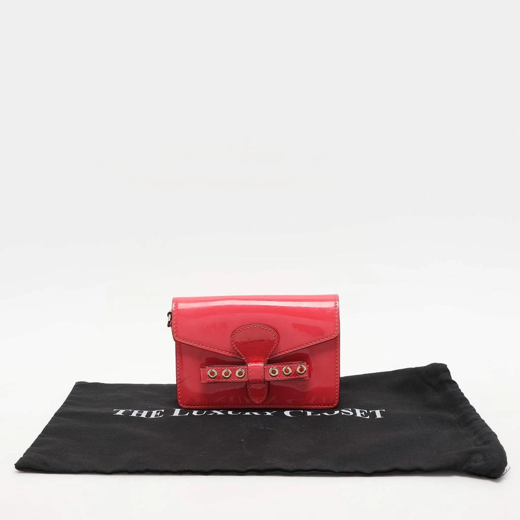 RED Valentino RED Valentino Red Patent Leather Bow Clutch Bag 13