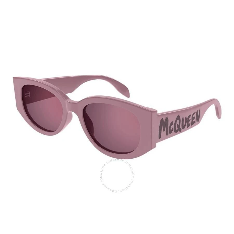 Alexander McQueen Pink Gradient Oval Ladies Sunglasses AM0330S 007 54 2