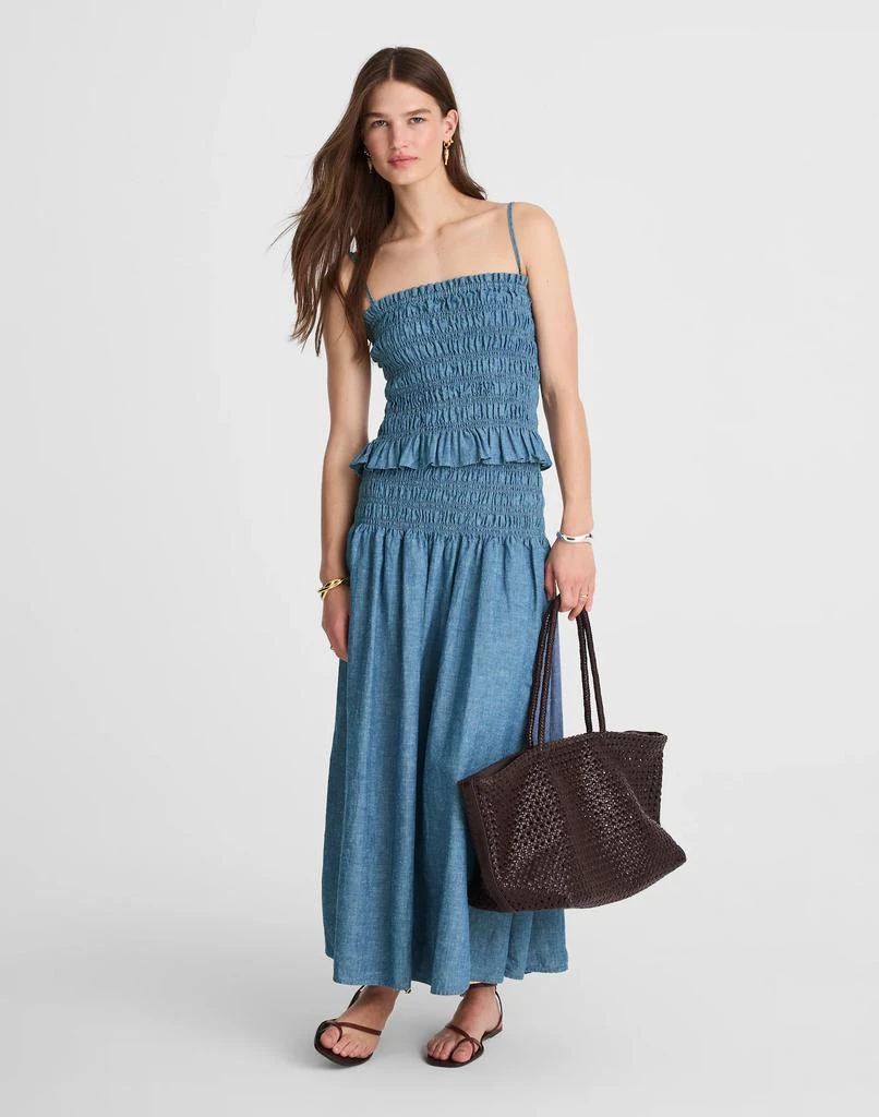 Madewell Denim Smocked Tank 5